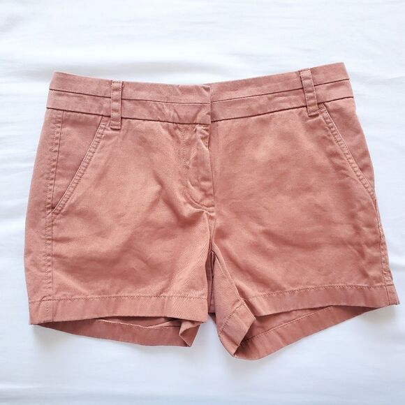 J. Crew Coral Chino Shorts Size 0 - Picture 1 of 3
